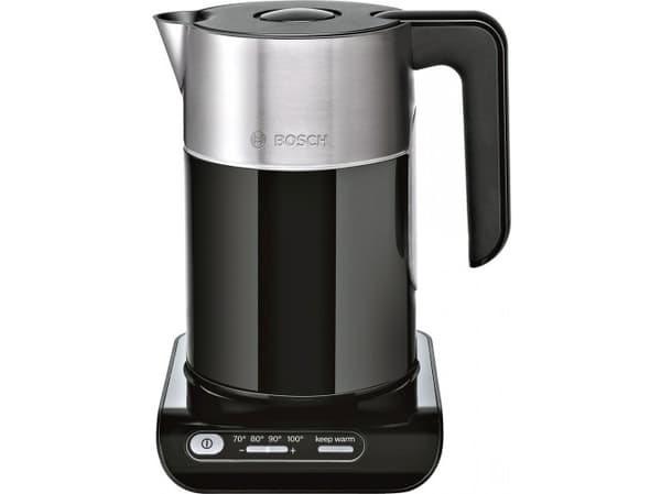 Bosch Styline TWK8613P - Vattenkokare - 1.5 liter - 2.4 kW - svart / rostfritt stål