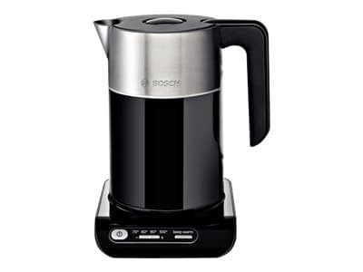 Bosch Styline TWK8613P - Vattenkokare - 1.5 liter - 2.4 kW - svart / rostfritt stål