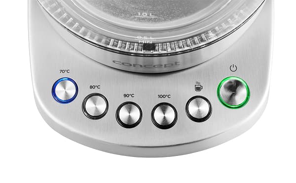 Concept RK4130, 1,7 l, 2200 W, Svart, Rostfritt stål, Transparent, Glas, Justerbar termostat, Överhettningsskydd