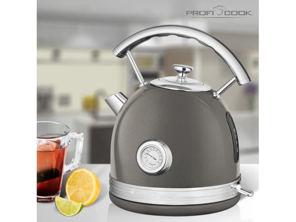 ProfiCook Vintage PC-WKS 1192 - Vattenkokare - 1.7 liter - 2.2 kW - antracit