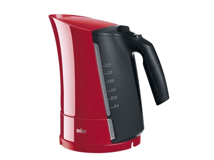 Braun WK 300 Standard kettle, Plastic, Red, 2200 W, 1.7 L, 360° rotational base