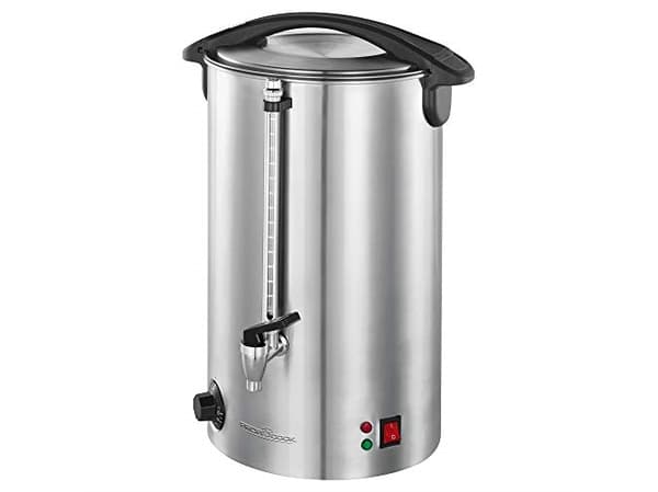 ProfiCook PC-HGA 1111, Kuumat juomat, Eristämätön, Musta, Ruostumaton teräs, Vipu, Rotaatio, 16 L, 1500 W