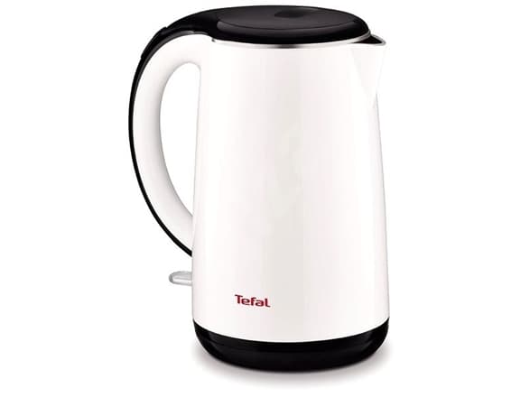 Tefal KO260130, 1,7 l, 2400 W, Svart, Vit, Plast, Rostfritt stål, Vattennivå indikator, Överhettningsskydd