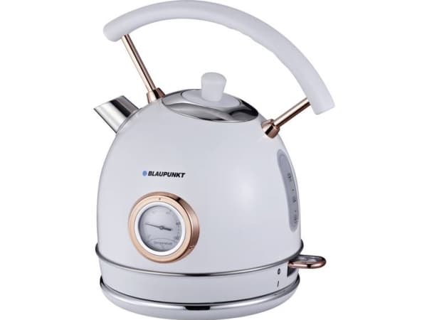 Blaupunkt EKS802WH, 1,8 l, 3000 W, Gull, Hvit, Rustfritt stål, Vannivåindikator, Overopphetingsbeskyttelse