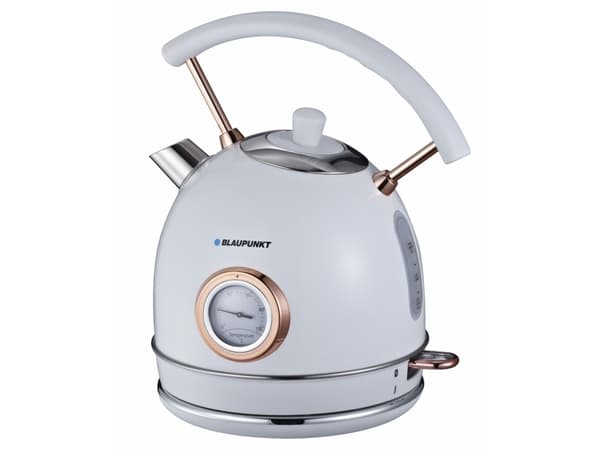 Blaupunkt EKS802WH, 1,8 l, 3000 W, Gull, Hvit, Rustfritt stål, Vannivåindikator, Overopphetingsbeskyttelse