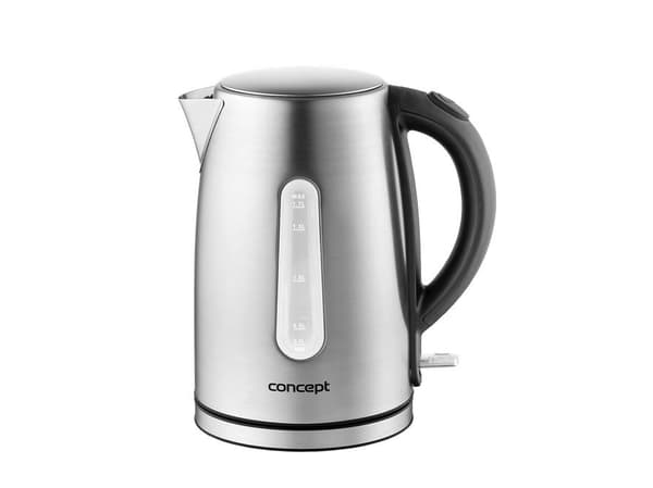 Concept RK3270, 1,7 l, 2200 W, Rustfritt stål, Rustfritt stål, Vannivåindikator, Trådløs