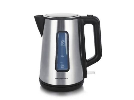Emerio WK-122829, 1,7 l, 2200 W, Sort, Rustfritt stål, Vannivåindikator, Trådløs