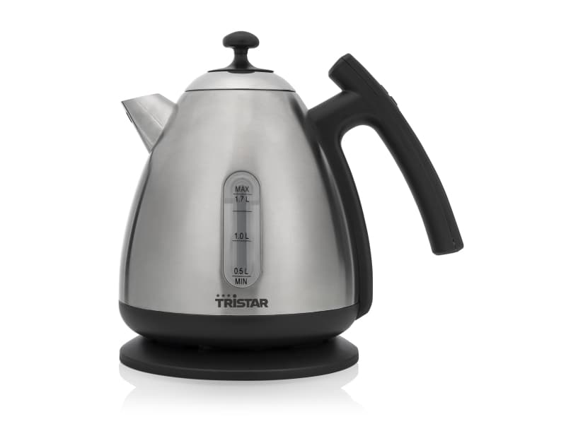 Tristar WK-3403 vattenkokare 1,7 l 2200 W Svart, Rostfritt stål
