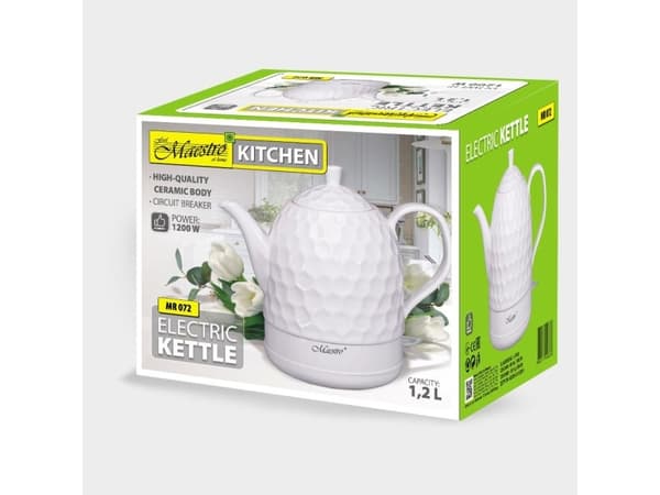 Feel-Maestro MR-072 elkedel 1,2 L Hvid 1200 W
