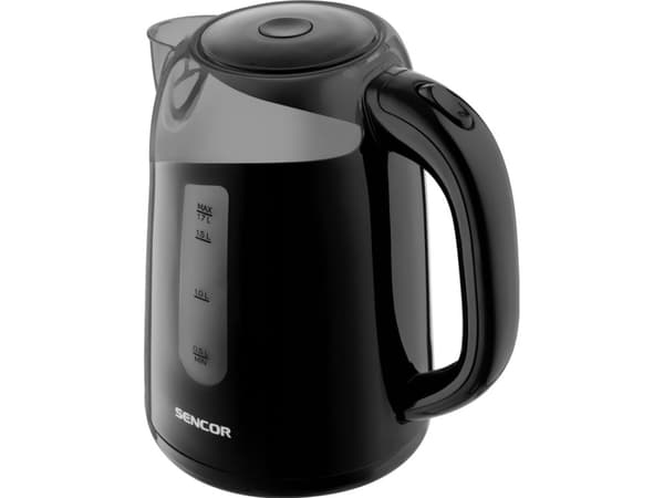 Sencor SWK 1701BK, 1,7 l, 2200 W, Svart, Plast, Vattennivå indikator, Sladdlös