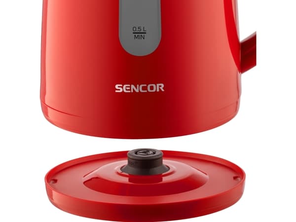 Sencor SWK 1704RD, 1,7 l, 2200 W, Rød, Plast, Vannivåindikator, Trådløs
