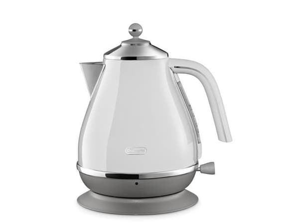 De’Longhi Icona Capitals, 1,7 l, 2000 W, Hvit, Rustfritt stål, Vannivåindikator, Trådløs
