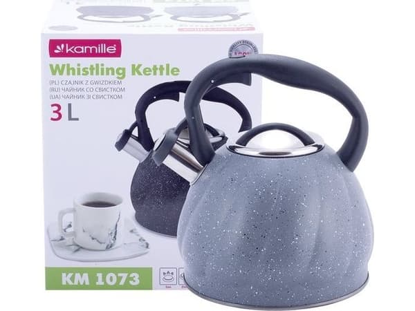 Kamille Stålkjele med fløyte 3L grå KM-1073