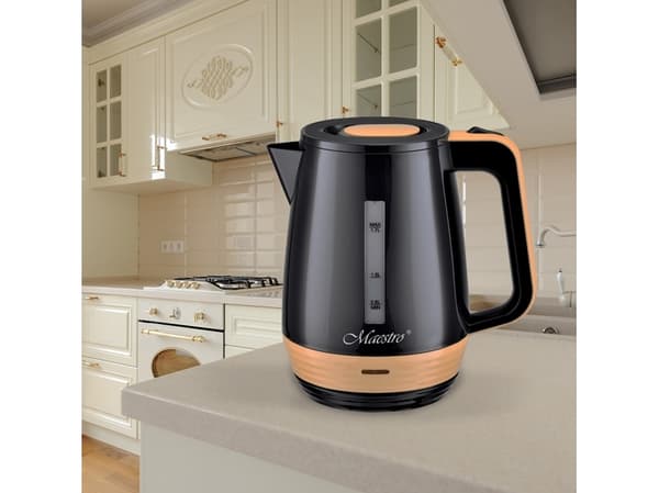 Feel-Maestro MR033 black, 1,7 l, 2200 W, Sort, Plast, Vannivåindikator, Overopphetingsbeskyttelse