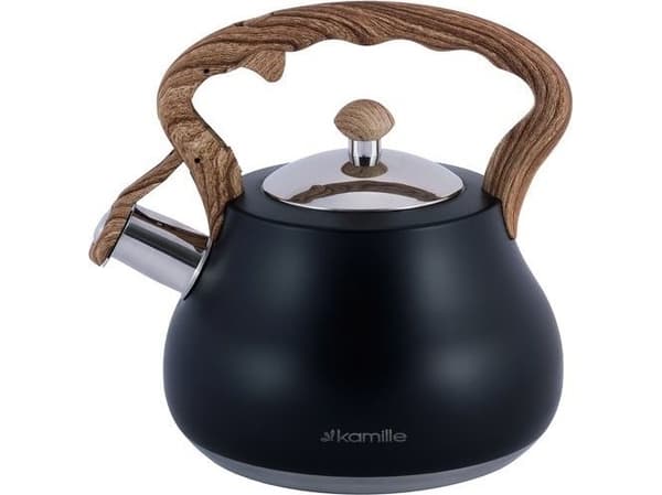 Kamille Stålkjele med fløyte 2,7 L Sort Kamille KM-1092
