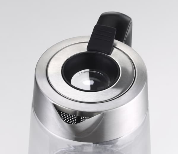 Trisa Easy Fill, 2 l, 2200 W, Sort, Rustfritt stål, Glass, Vannivåindikator, Overopphetingsbeskyttelse