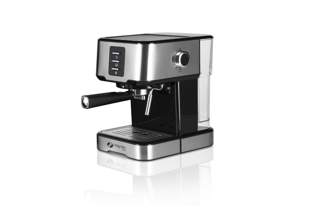 MAGNANI Espressomaskin Manuell, Kaffemaskin i Rostfritt Stål, Espressobryggare 1 / 2 Koppar, Kaffebryggare med 1,5 L Vattentank, 29 x 31 x 27 cm