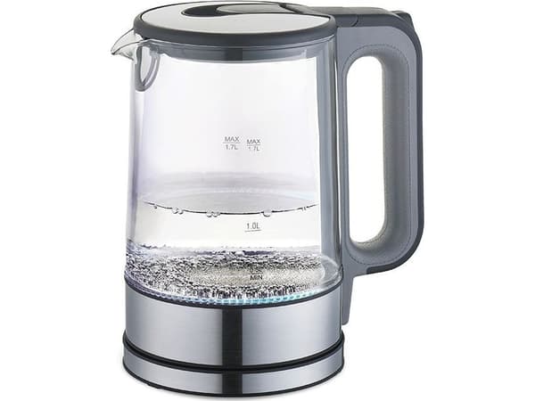 Maestro MR-053 1.7l, 2200W black-grey glass electric kettle