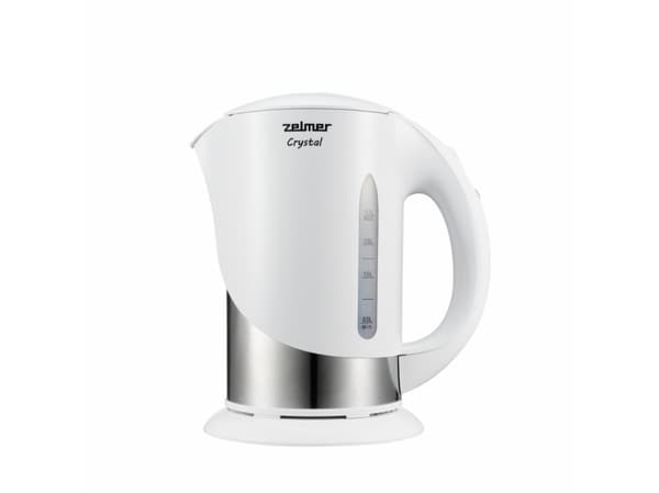 Zelmer ZCK7630W, 1,7 l, 1850 W, Sølv, Hvit, Plast, Vannivåindikator, Filtrering