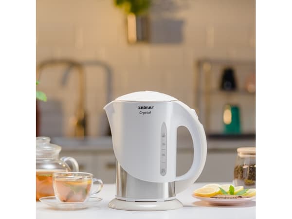 Zelmer ZCK7630I, 1,7 l, 1850 W, Gräddfärgad, Silver, Vit, Plast, Vattennivå indikator, Filtrering
