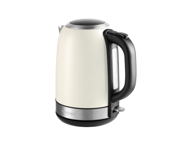 Concept RK3242, 1,7 l, 2200 W, Krem, Rustfritt stål, Vannivåindikator, Trådløs