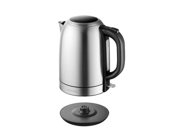 Concept RK3240, 1,7 l, 2200 W, Rostfritt stål, Rostfritt stål, Vattennivå indikator, Sladdlös