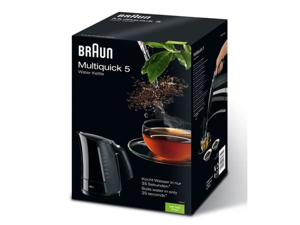 Braun WK 500, 1,6 l, 3000 W, Sort, Vannivåindikator, Filtrering