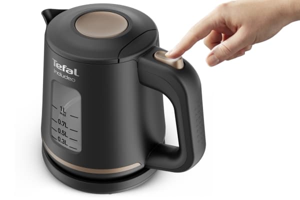 Tefal Includeo KI5338, 1 l, 2400 W, Sort, Plast, Vannivåindikator