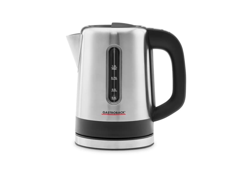 Gastroback Design 42445 vattenkokare 1 l 1000 W Svart, Rostfritt stål