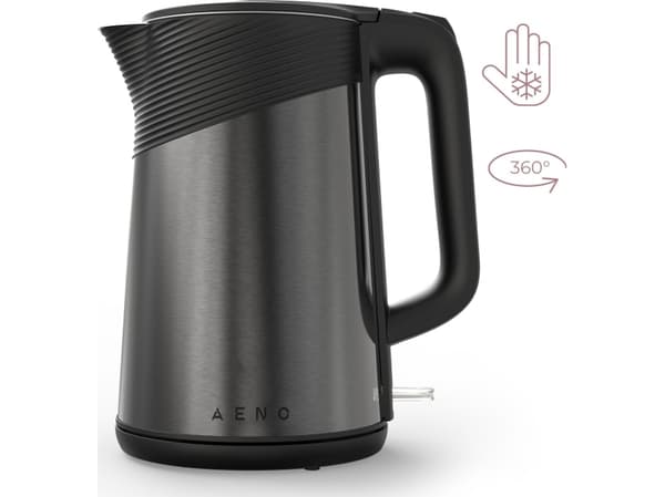 AENO EK3, 1,7 L, 2200 W, Musta, Terästä, Johdoton