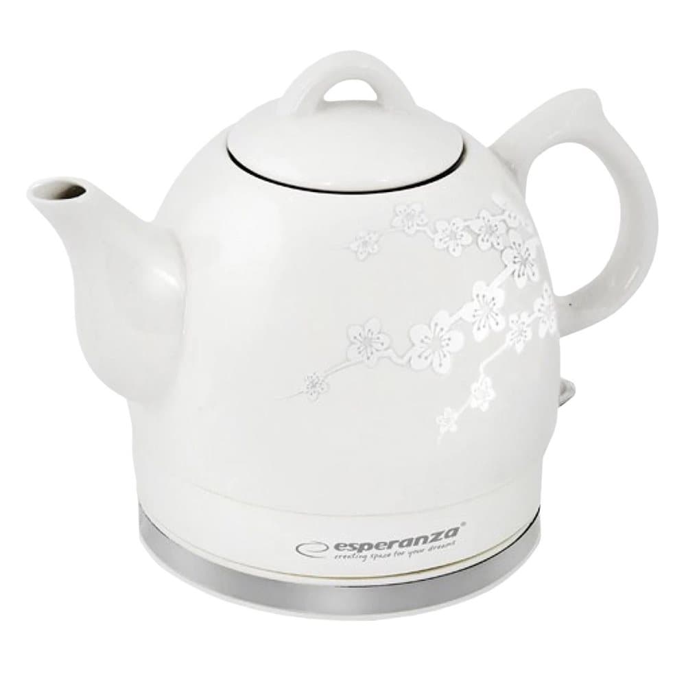 Vattenkokare i Keramik, Blommönster - 1.2 L