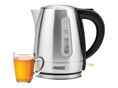 Princess 236023 - Vattenkokare - 1 liter - 2.2 kW - borstat rostfritt stål