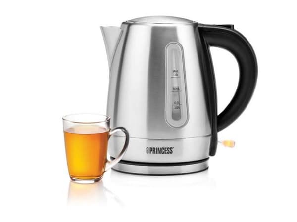 Princess 236023 - Vattenkokare - 1 liter - 2.2 kW - borstat rostfritt stål