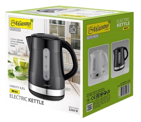 MAESTRO elkedel 1,7 l MR-035-BLACK