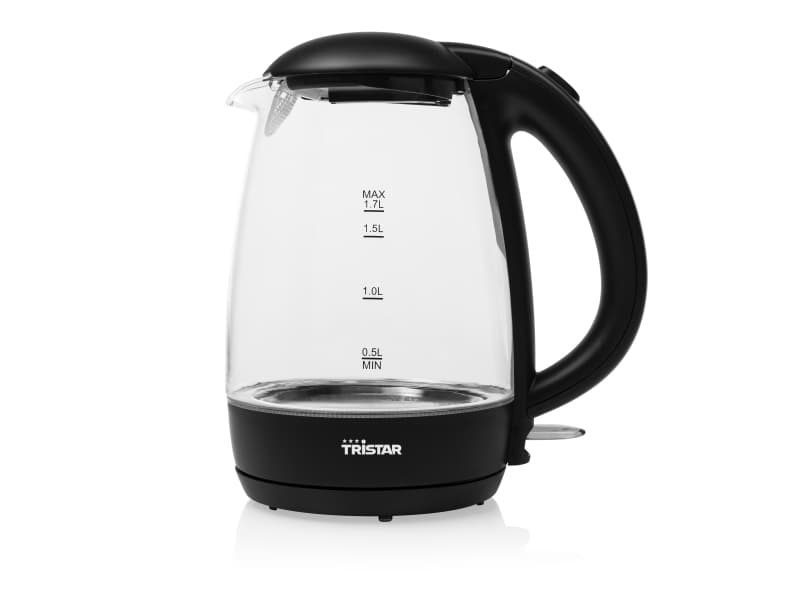 Tristar WK-3400 vattenkokare 1,7 l 2200 W Svart, Transparent