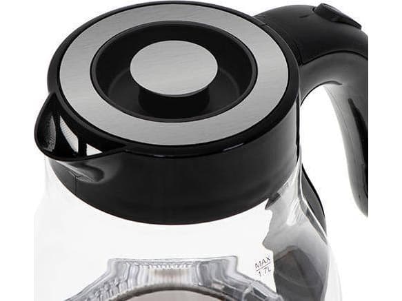 Camry Kettle CR 1300 elektrisk, 2200 W, 1,7 L, rustfritt stål, 360° roterende base, svart (CR 1300)