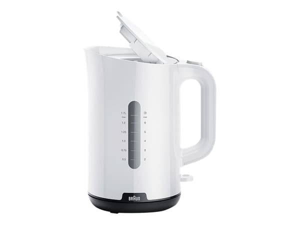 Braun Breakfast1 WK 1100 WH - Kjele - 1.7 liter - 2.2 kW - hvit