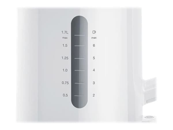 Braun Breakfast1 WK 1100 WH - Kjele - 1.7 liter - 2.2 kW - hvit