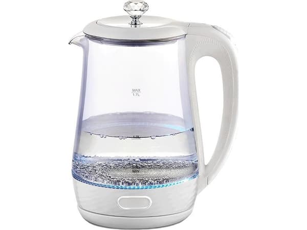 Maestro MR-052-Hvit Elektrisk vannkoker i glass, hvit, 1,7 l