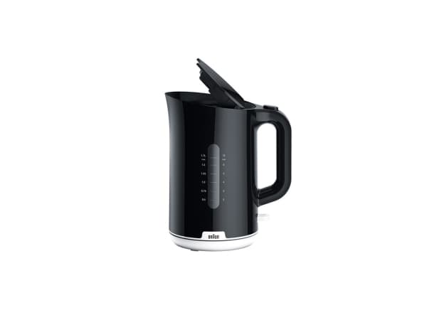 Braun WK 1100 BK, 1,7 l, 2200 W, Sort, Plast, Vannivåindikator, Trådløs