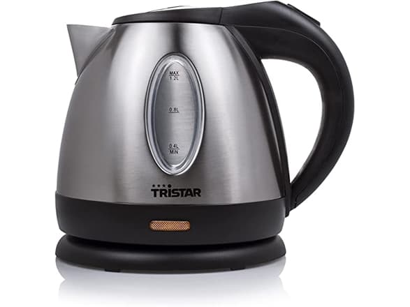 Tristar WK-1323, 1,2 l, 1500 W, Rustfritt stål, Rustfritt stål, Vannivåindikator, Overopphetingsbeskyttelse