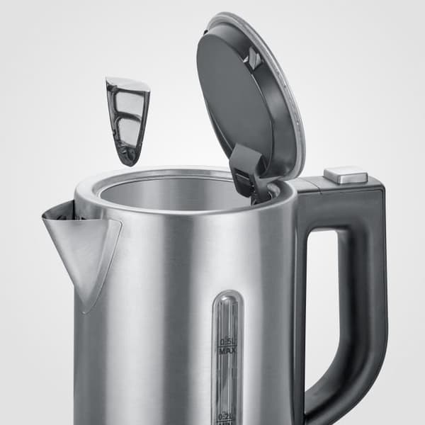 SEVERIN WK3647 Resevattenkokare - 0,5 L - 1100 W - Rostfritt stål och svart