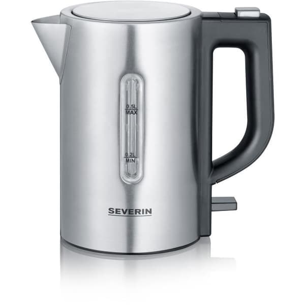 SEVERIN WK3647 Resevattenkokare - 0,5 L - 1100 W - Rostfritt stål och svart