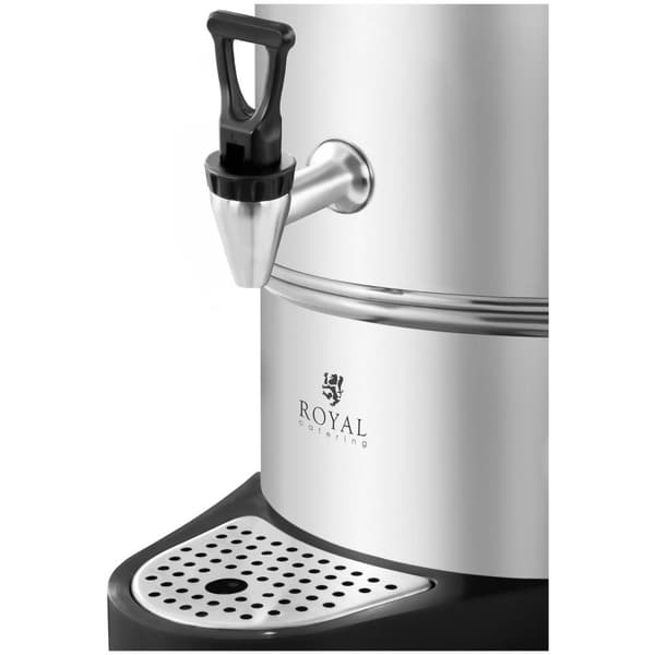 Royal Catering Dryckesdispenser - varmvatten - 10 liter - 1600 W - spilltråg