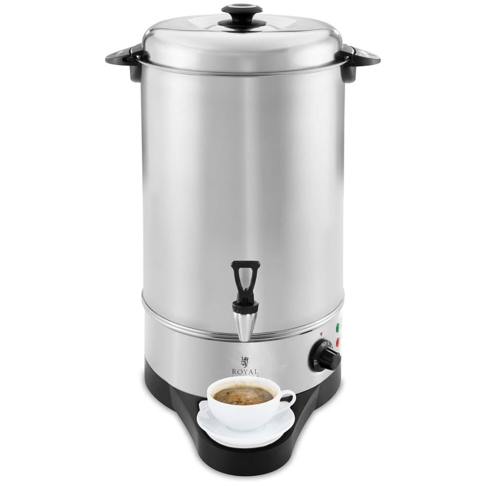 Royal Catering Dryckesdispenser - varmvatten - 10 liter - 1600 W - spilltråg