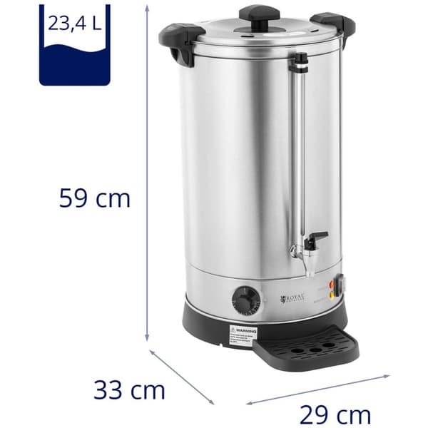 Royal Catering Vattenkokare - 19.7 L - 2500 W - Droppbricka - silver