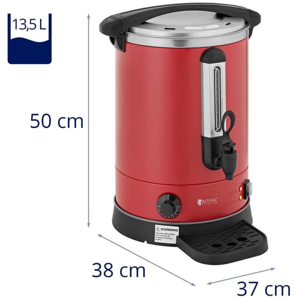 Royal Catering Vattenkokare - 13.5 L - 2500 W - red
