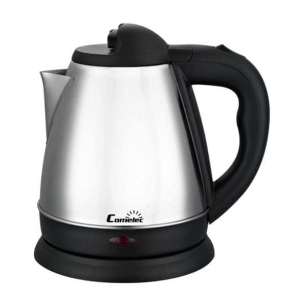 Vattenkokare COMELEC D227990 1,2 L 1600W Vit Svart Svart/Silvrig Silvrig Rostfritt stål 1200 W 1600 W 1 L