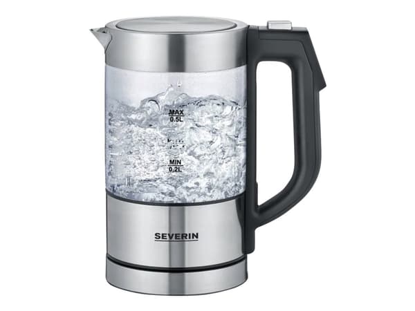 SEVERIN WK 3458 - Kjele - 0.5 liter - 1100 W - børstet rustfritt stål / glass