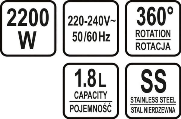 LUND ELEKTRISK KETTEL GLASS LED 1,8L